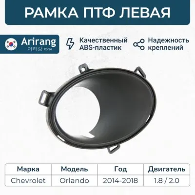 Рамка ПТФ левая ARIRANG ARG27-6028L