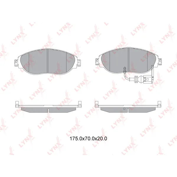 Колодки тормозные передние SKODA Octavia(5E) 1.2T-2.0 12> / Superb(3V) 1.4T-2 LYNXauto BD-8042