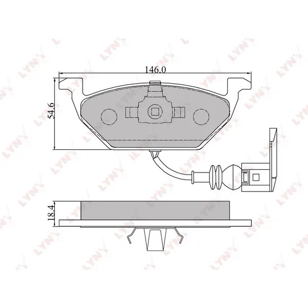 Колодки передние LYNXauto BD-1202