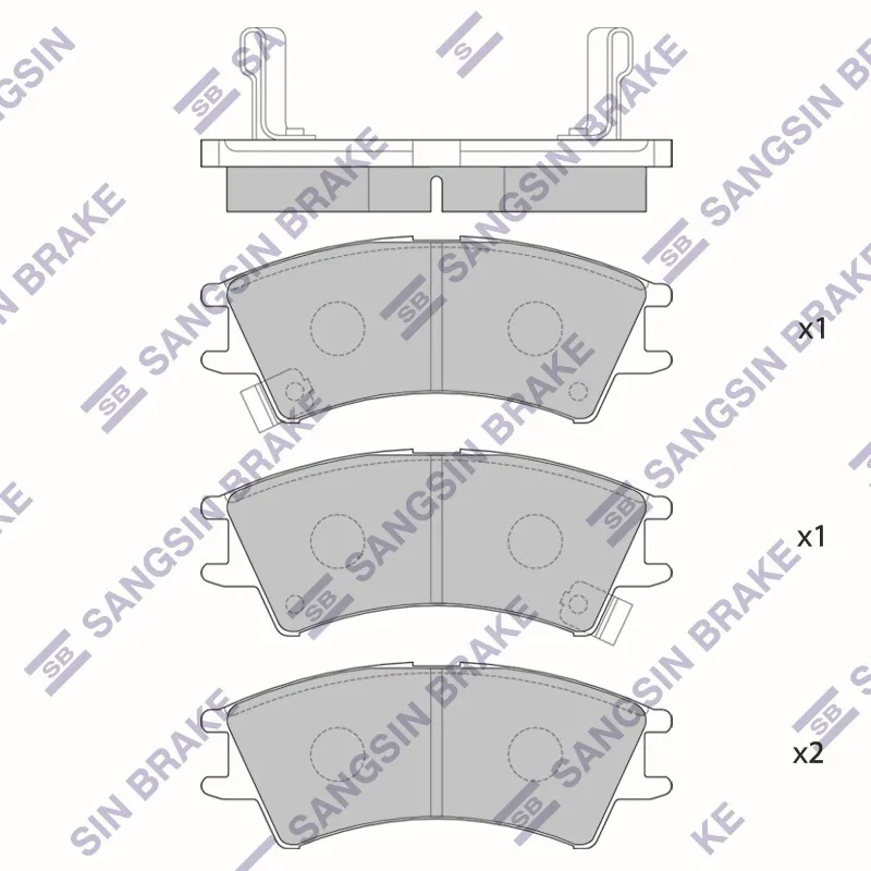 Колодки передние HYUNDAI Atos 98-> SANGSIN BRAKE SP1096