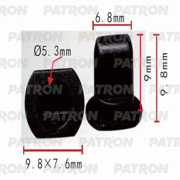 Втулка пластиковая Audi, Seat, Skoda, Volkswagen применяемость: молди PATRON p370236