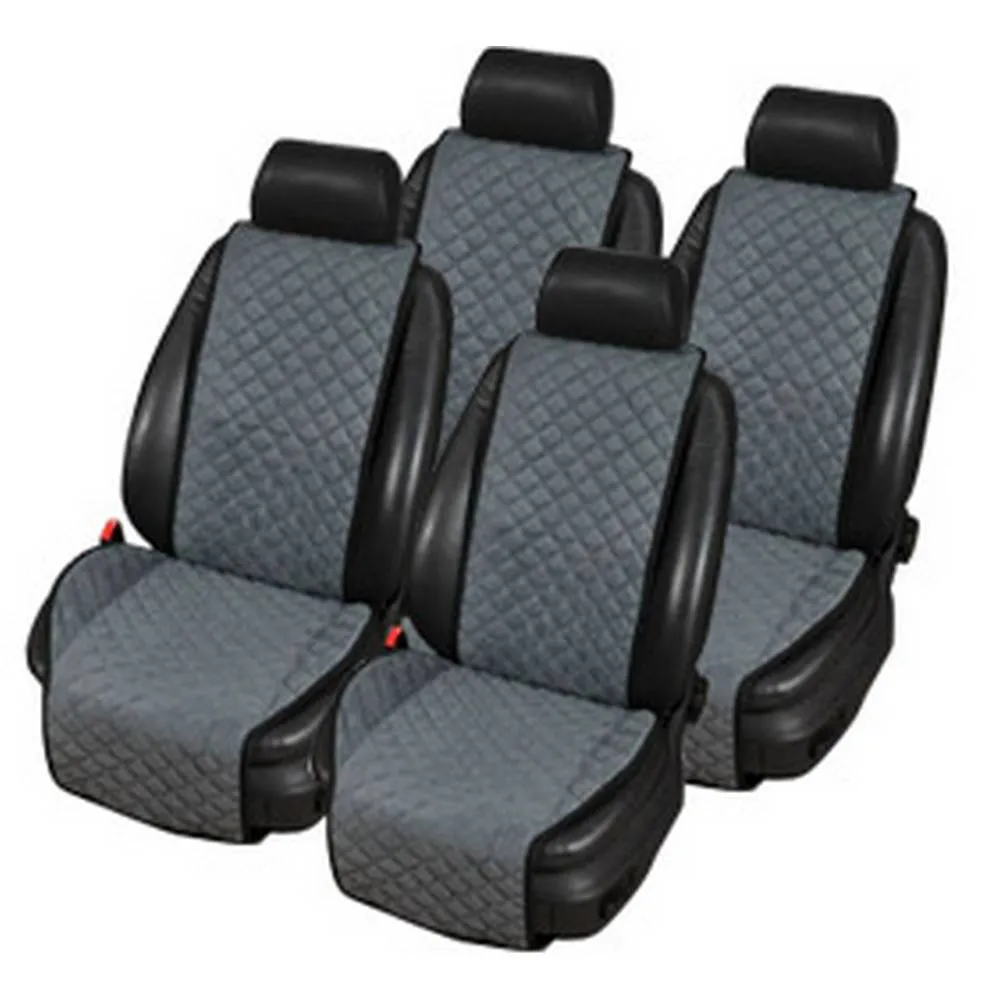 Универсальная накидка Алькантара, цвет: серый , комплект на весь салон , 5шт.