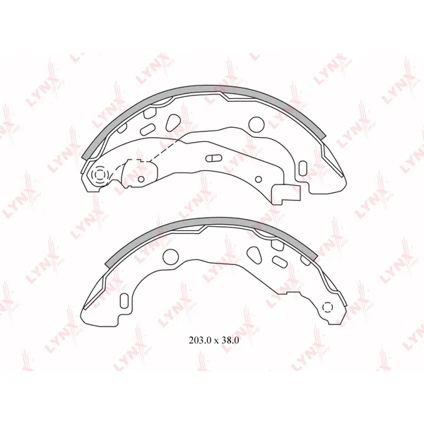 Колодки тормозные задние LADA XRAY 1.6-1.8 16>, RENAULT Clio II-IV 1.2-1.9D LYNXauto BS-6300