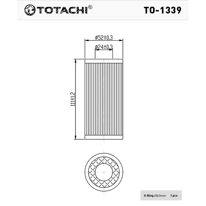 Масляный фильтр TOTACHI TO-1339 06K115466 HU6002z TO1339