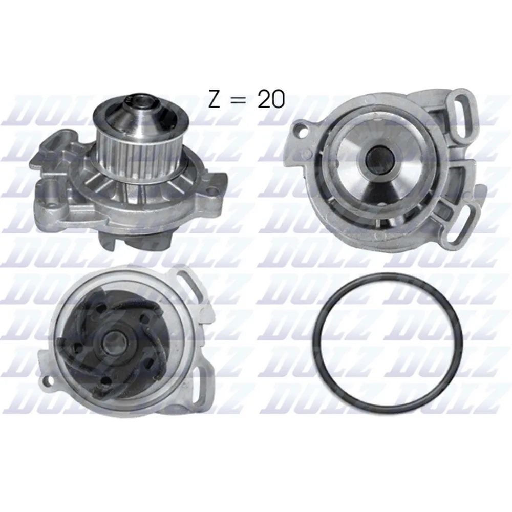 Помпа, водяной насос AUDI 100/VW LT 28-35/VOLVO 2/7/9-Serie 2.0D/2.4D DOLZ A-154