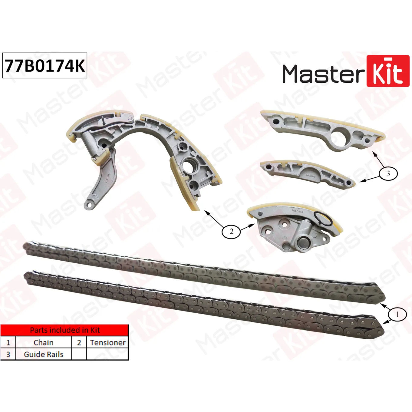 Комплект цепи ГРМ Audi A6/A8/Q7/R8 4.2 FSI CAUA/BXA/BSM/BAR 07-13 (без