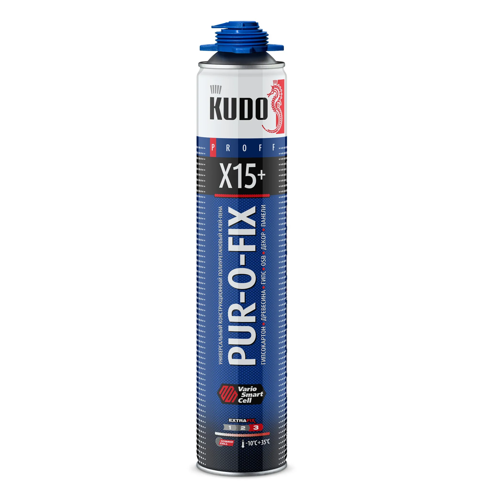 Клей-пена универсальный конструкционный проф. всесезонный PUROFIX X15+ EXTRA FIX 1000 KUDO KUPP10B15 KUDO KUPP10B15SU