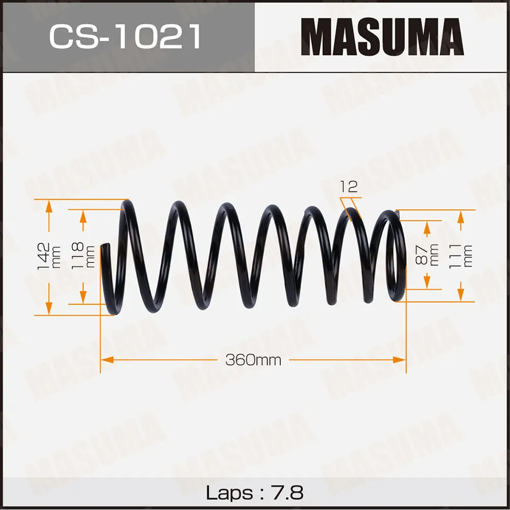 Пружина задняя TOYOTA CALDINA MASUMA CS-1021