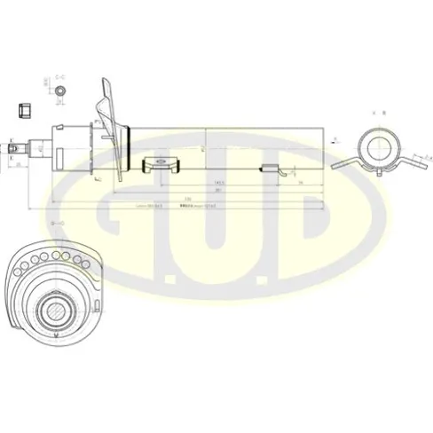 АМОРТИЗАТОР ПЕР FRD MONDEO 00-07 FORD MONDEO G.U.D GSA335922