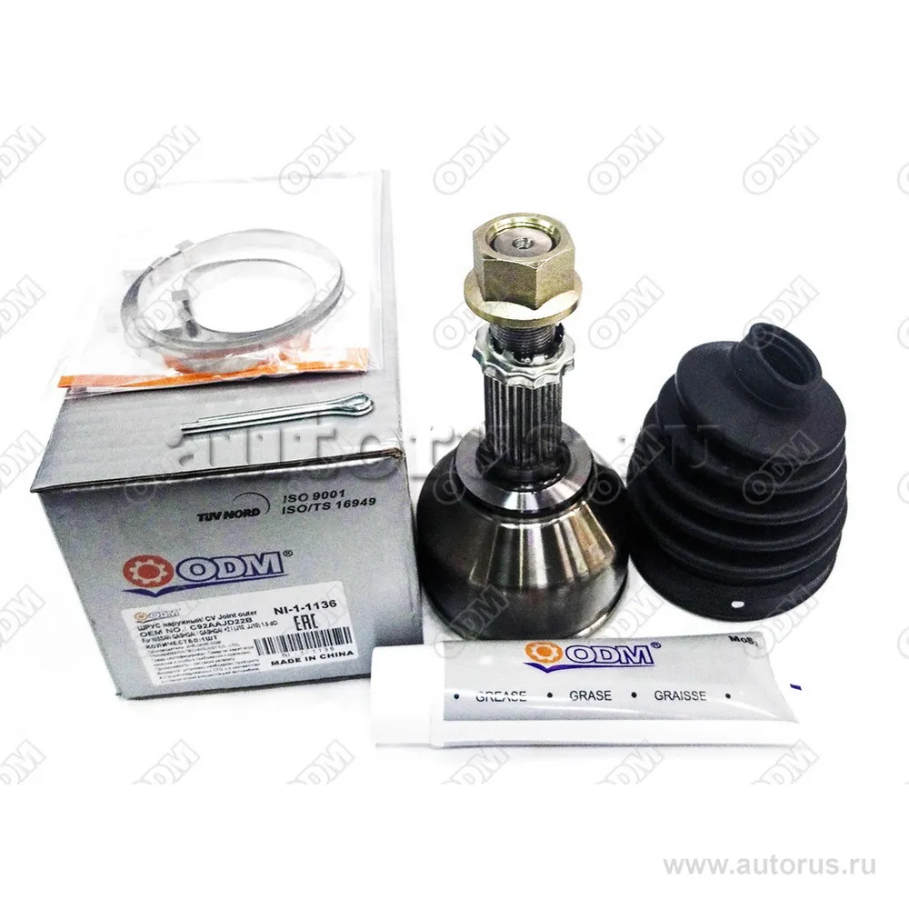 ШРУС наружный (к-кт) NISSAN QASHQAI / QASHQAI +2 I (J10, JJ10) 1.5 dCi ODM NI11136