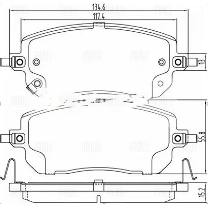 Колодки торм. для а/м Haval Jolion (20-) диск. перед. 2WD TRIALLI PF 2204