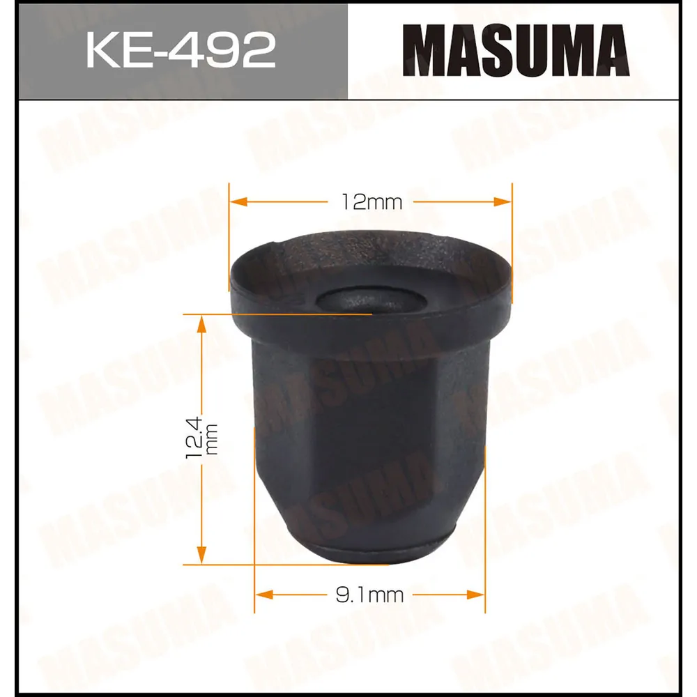 Клипса автомобильная (автокрепеж) MASUMA 492-KE уп.50 MASUMA KE492