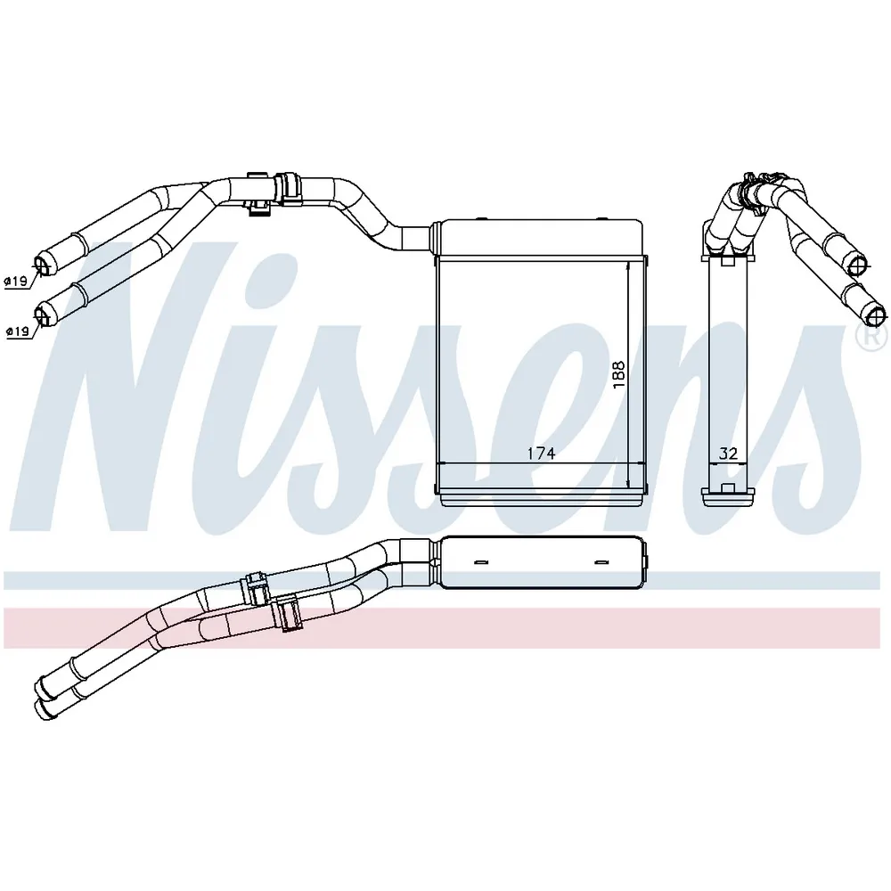 Радиатор отопителя NISSENS 71773