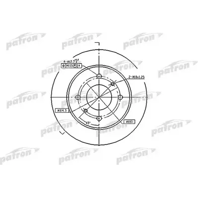 Диск тормозной задний NISSAN: ALMERA II 00-, ALMERA II HATCHBACK 00 PATRON PBD2592