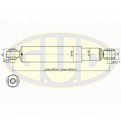АМОРТИЗАТОР ЗАДН ГАЗ DAE MATIZ/CHV SPARK 05- G.U.D GSA343478