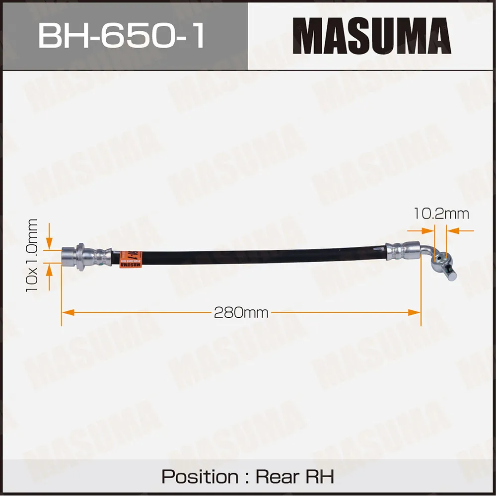 Шланг тормозной TOYOTA RAV4 MASUMA BH6501