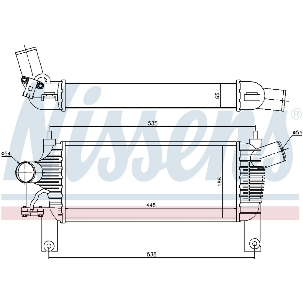 Интеркулер NISSAN NAVARA/PATHFINDER 2.5D 05-