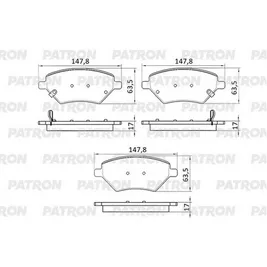 Колодки тормозные дисковые пер. OMODA C5 / CHERY Tiggo 2/3/4/4 Pro/5/7/8/8 Pr PATRON PBP352