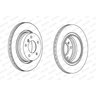 Диск тормозной OE PREMIER BMW 3 E46 318-328 98-06 задний D294мм FERODO DDF1073