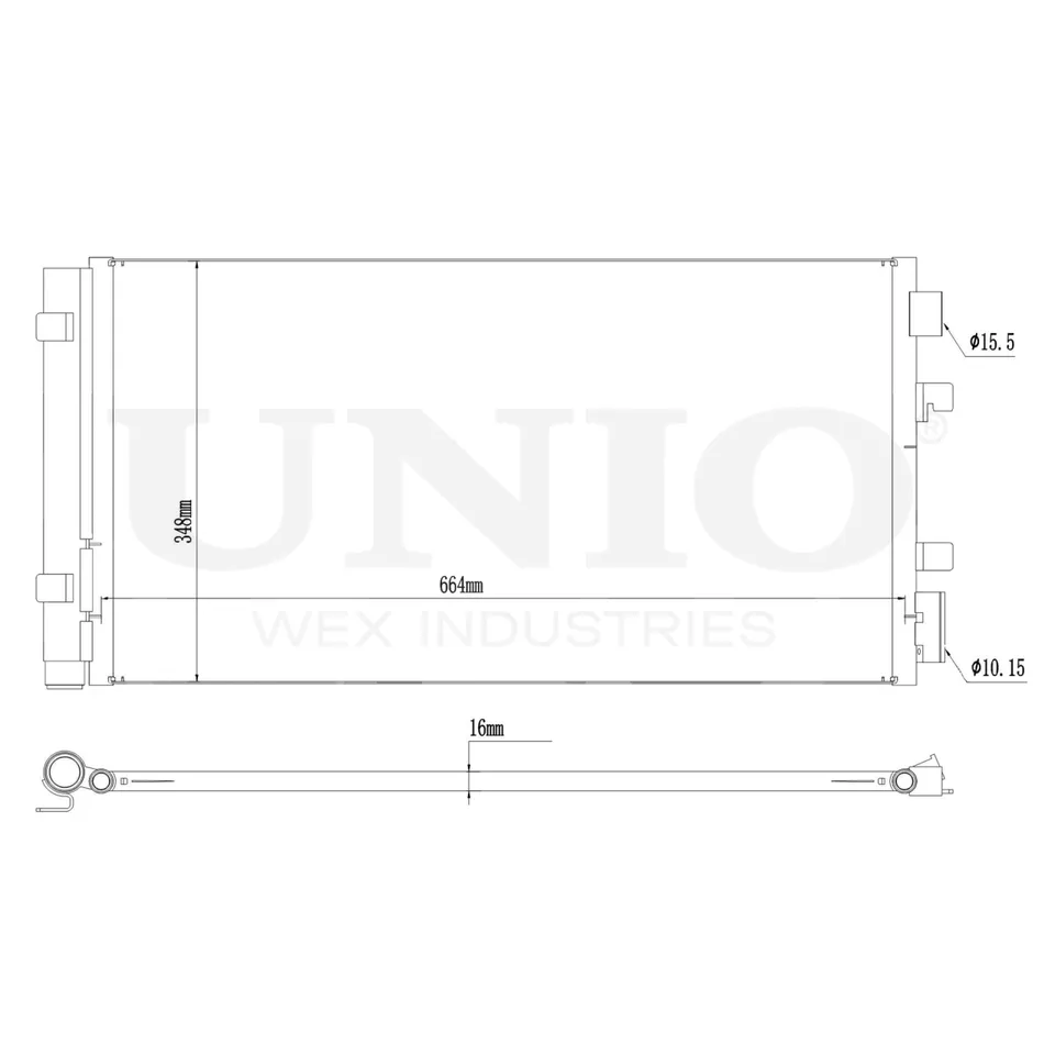 Радиатор кондиционера UNIO RAD-30029