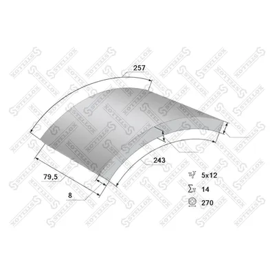 Накладки тормозные 1-рем. MB 270x80 STELLOX 8501136_SX