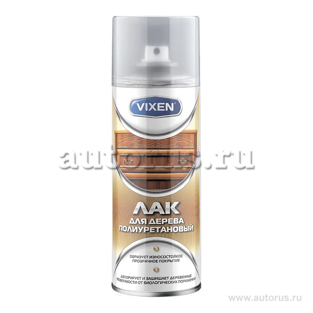 Лак для дерева полиуретановый, аэрозоль 520 мл VIXEN  VX24005