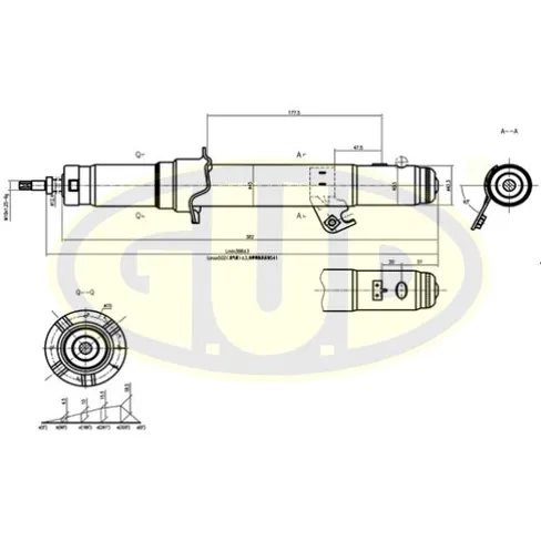 АМОРТИЗАТОР ПЕР L MAZ 6 02-07 G.U.D GSA341352