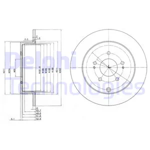 Диск тормозной задний DELPHI BG4035