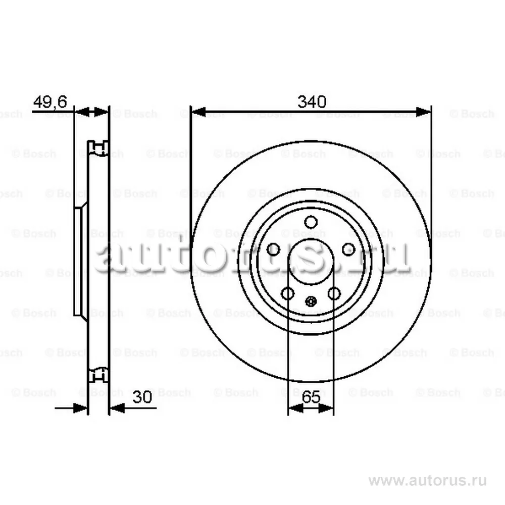 Диск тормозной BOSCH 0986479464