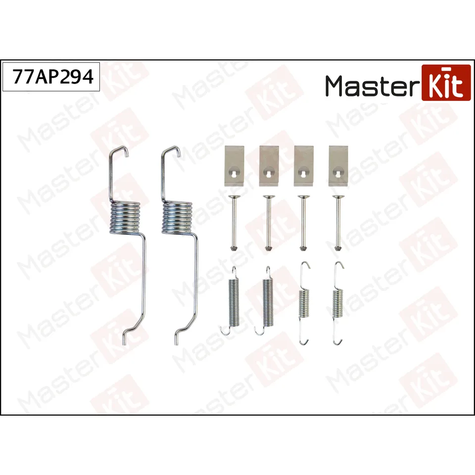 Комплект установочный барабанных колодок MAZDA 626 V (GF) 1997 - 2002 MASTERKIT 77AP294