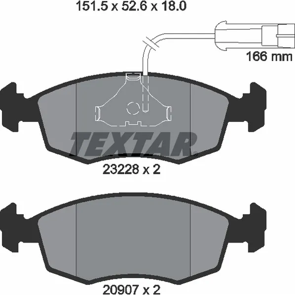 Колодки торм. FIAT PALIO перед.к-т TEXTAR 2322702