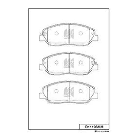 Колодки дисковые передние HYUNDAI SANTA FE 2.7 2.2CRDI 05 MK KASHIYAMA D11198MH