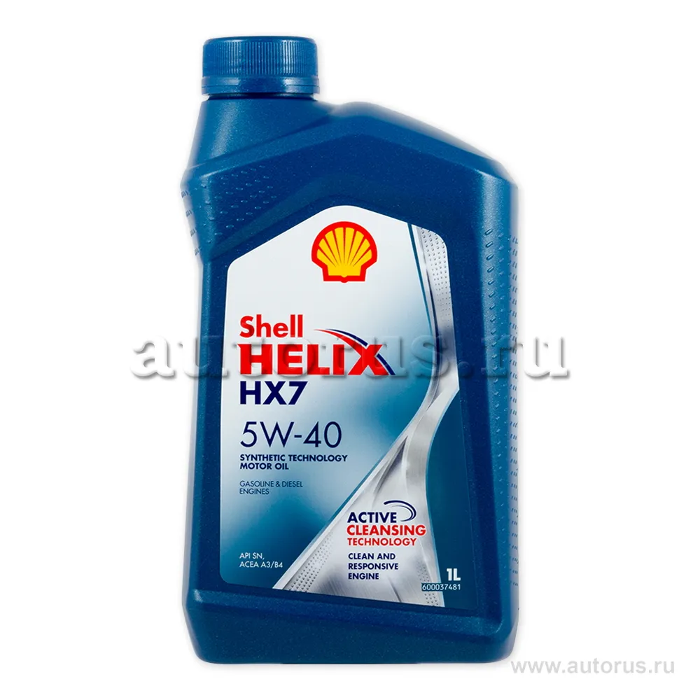 Масло моторное SHELL Helix HX7 5W-40 полусинтетическое 1 л 550046374