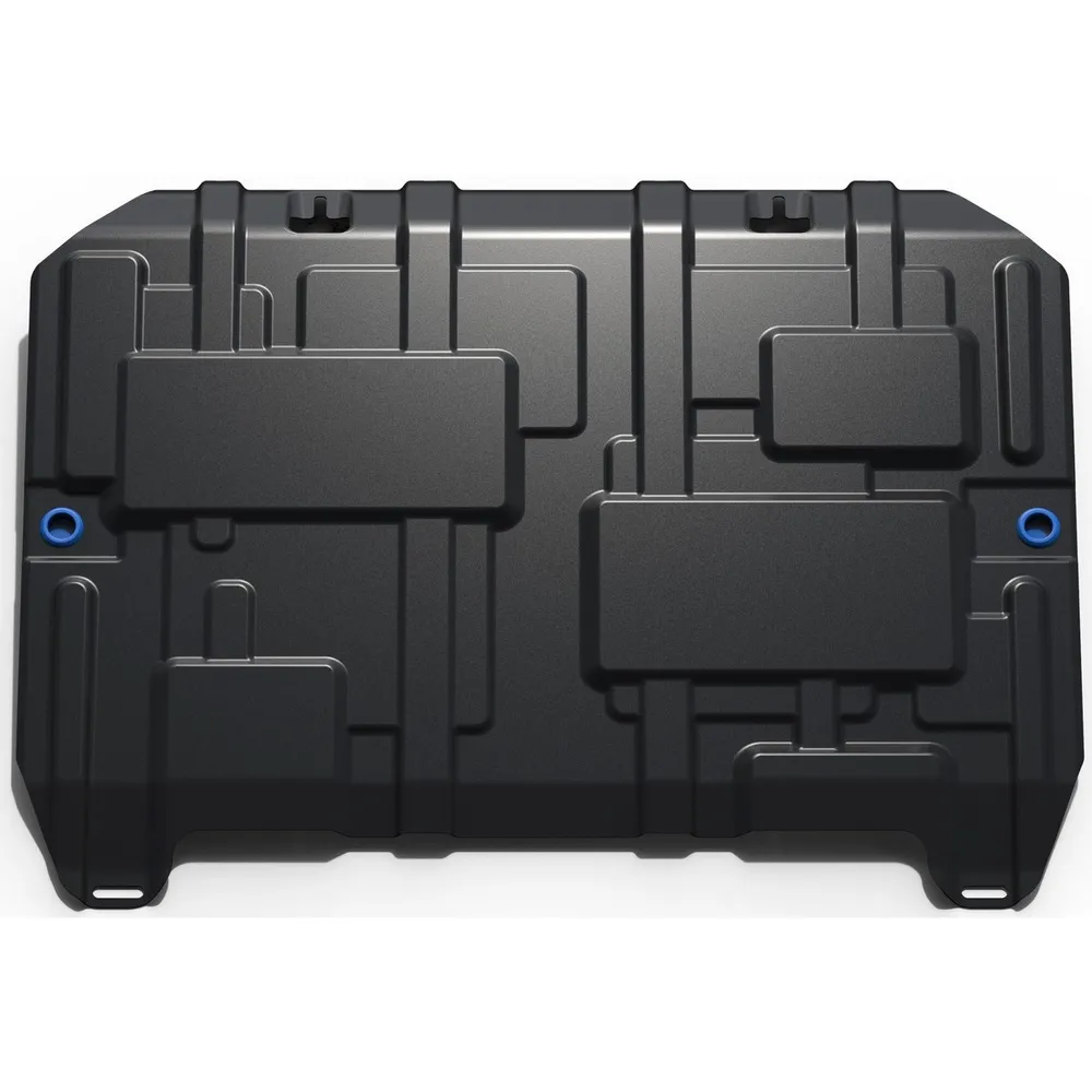 Защита картера двигателя и КПП Haval F7, F7xкрепеж в комплекте сталь 1.8 мм черный Rival 111.9417.1