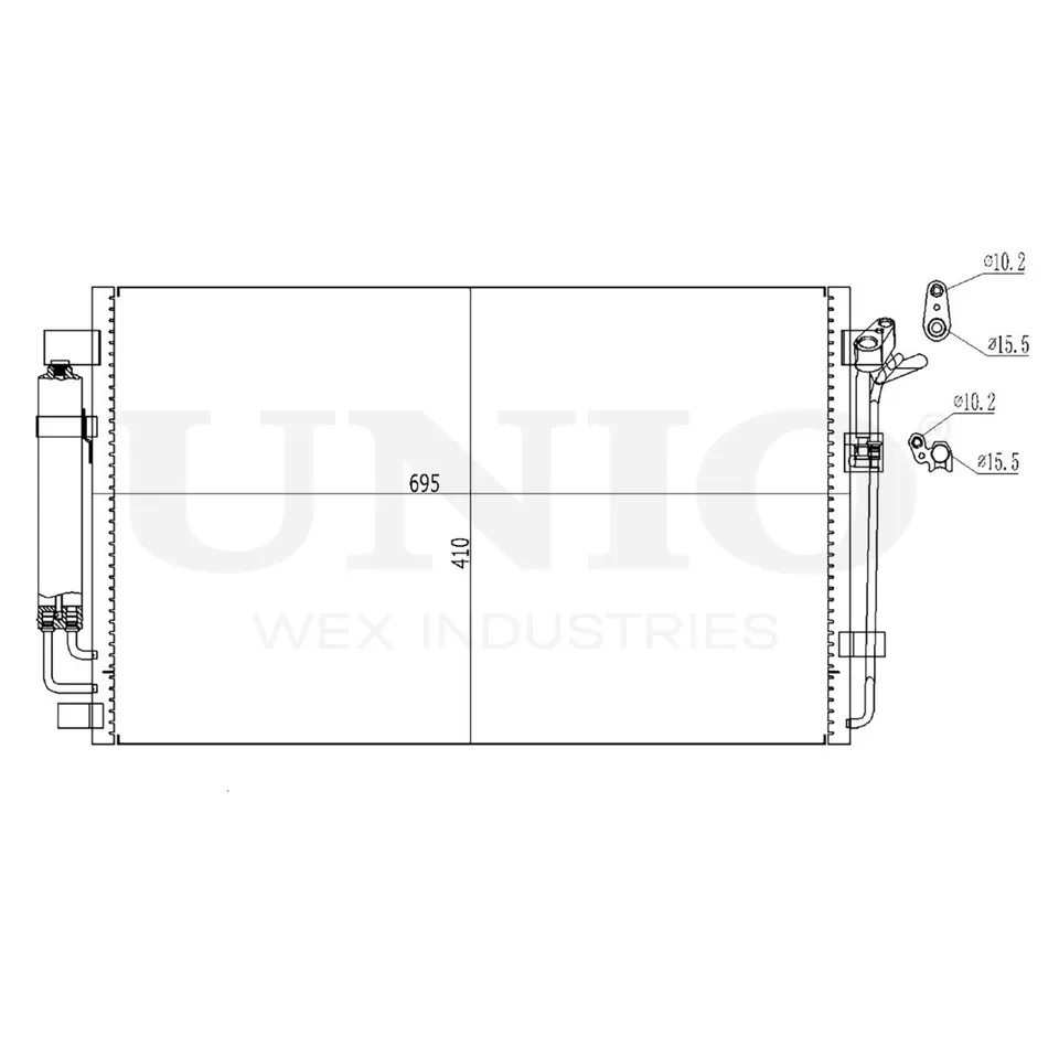 Радиатор кондиционера UNIO RAD-30050