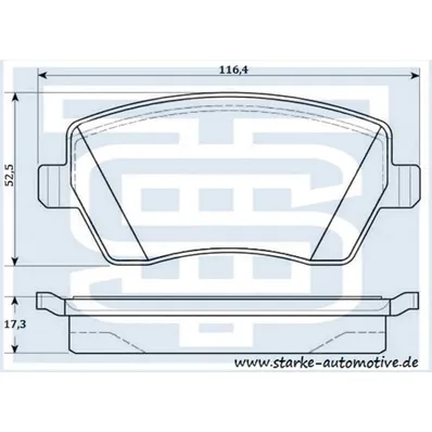 Колодки тормозные перед. NISSAN MICRA III (K12) / NOTE (E11) STARKE 179-918