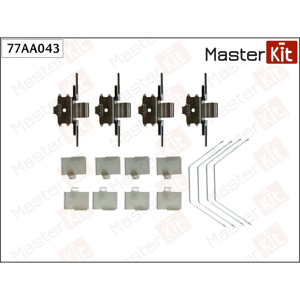 Комплект установочный тормозных колодок Mazda 6 (GH) 2007 - 2013 MASTERKIT 77AA043