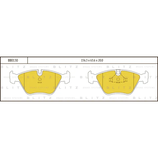 Колодки тормозные дисковые передние BMW 3(E36)/ 5(E34)/ 7(E32) 86-> BLITZ BB0130