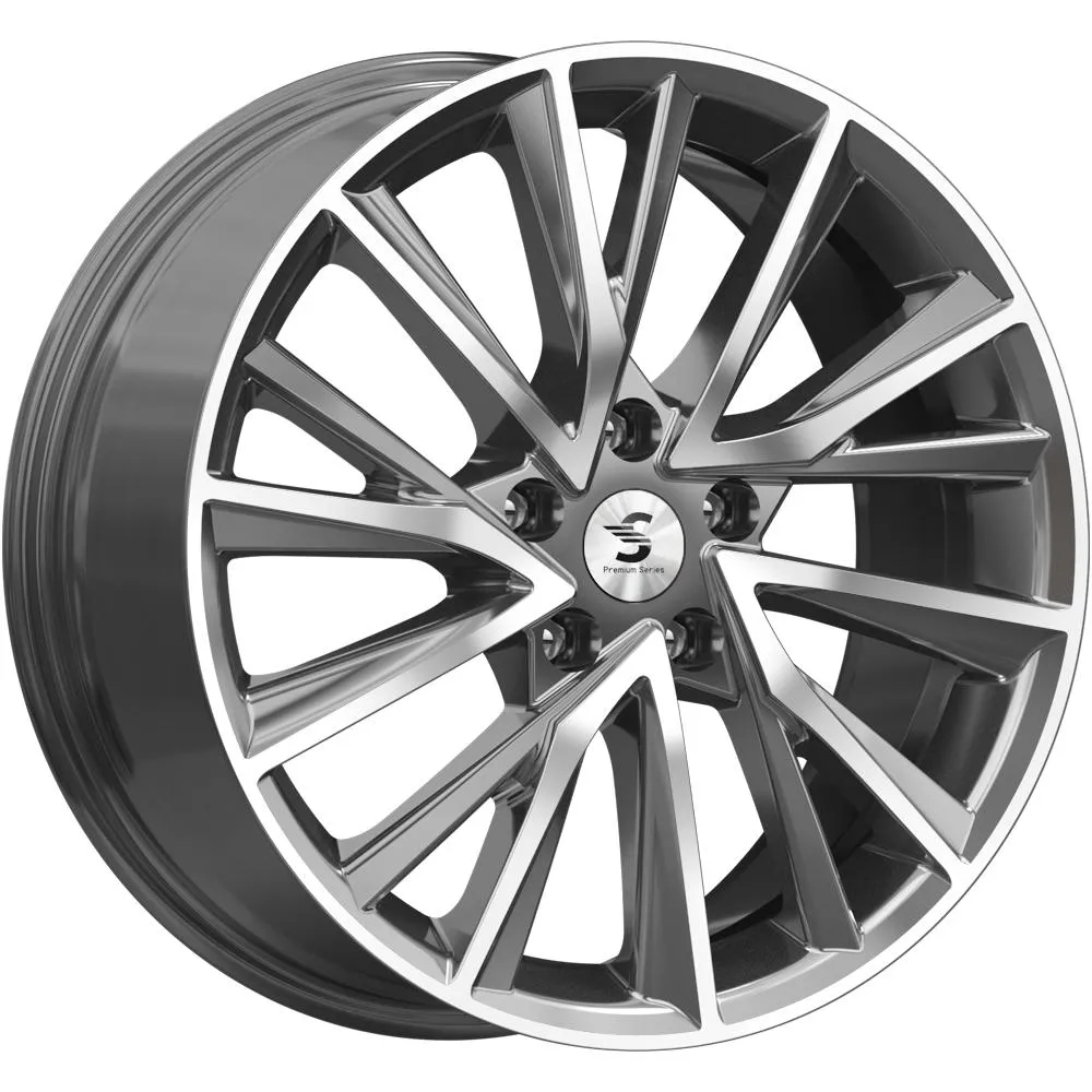 Диск литой R18 7.5J 5x108/60.1 ET47 Premium series КР010 Diamond Gloss Graphite 80049