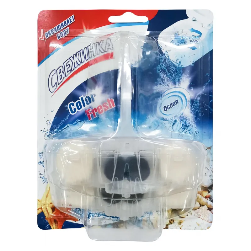 Блок для унитаза Свежинка Color Fresh Голубая вода море 2х40гр 1469732