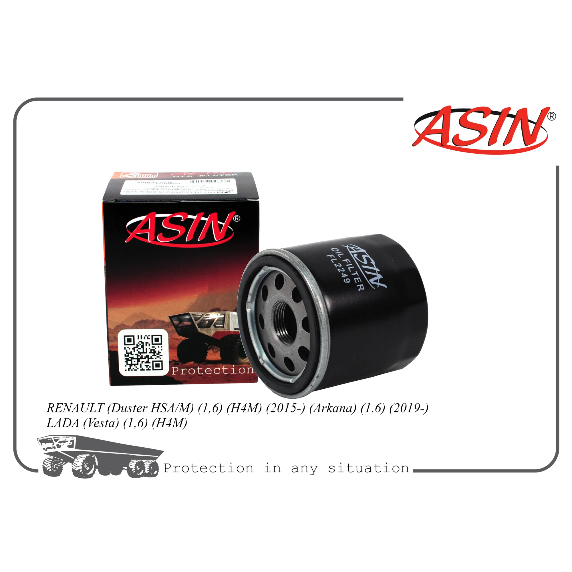 Фильтр масляный 152085758R/ASIN.FL2249 ASIN ASIN ASINFL2249