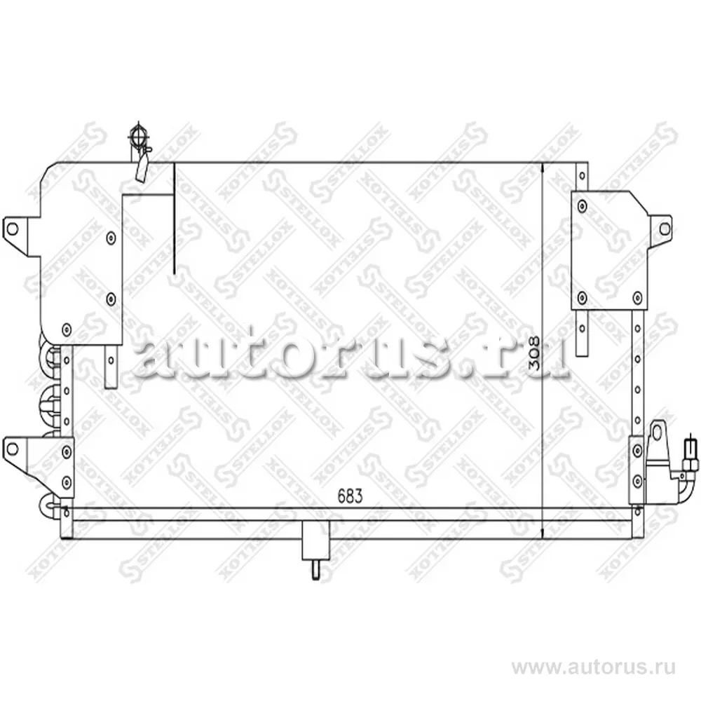 Радиатор конд. VW Passat all 88-92 STELLOX 1045178_SX