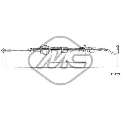 Трос газа PASSAT 1,8-2,0 Metalcaucho 83827