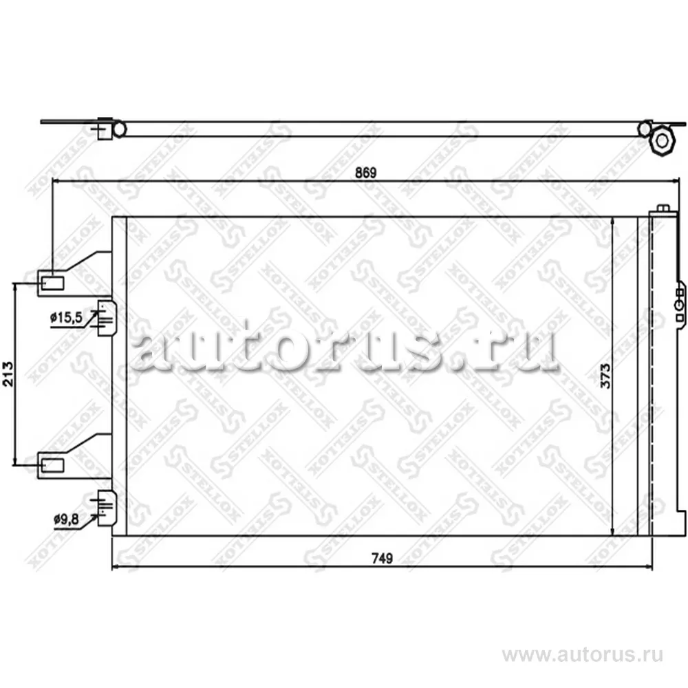 Радиатор кондиционера Citroen Jumper, Peugeot Boxer, Fiat Ducato 0 STELLOX 10-45407-SX
