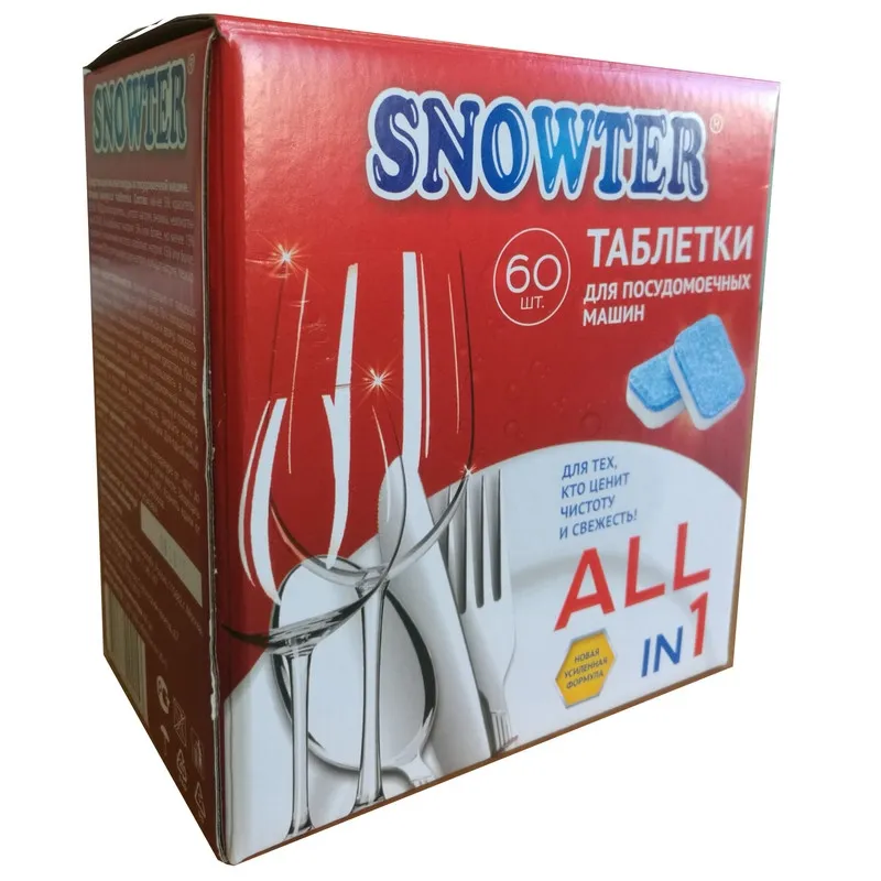 Таблетки для посудомоечных машин SNOWTER 60шт/уп. 647128
