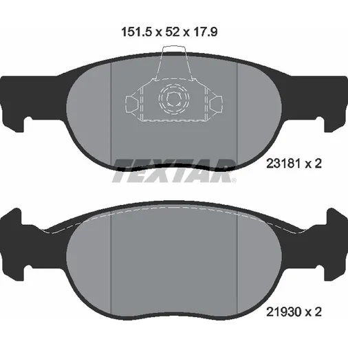 Колодки тормозные дисковые передн FIAT: PUNTO 94-99, PUNTO 99-, PUNTO Van 96-00, PUNTO кабрио 97-00,