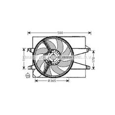 Вентилятор радиатора двигателя AVA fd7542