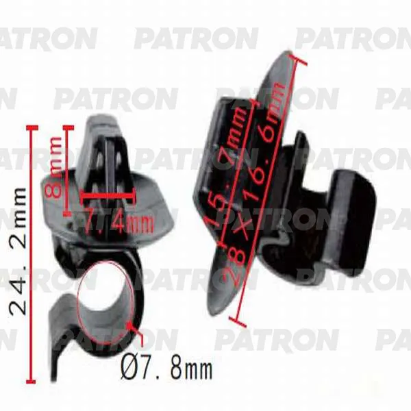 Держатель пластмассовый Citroen,Peugeot,Renault, применяемость: подставка PATRON P370539
