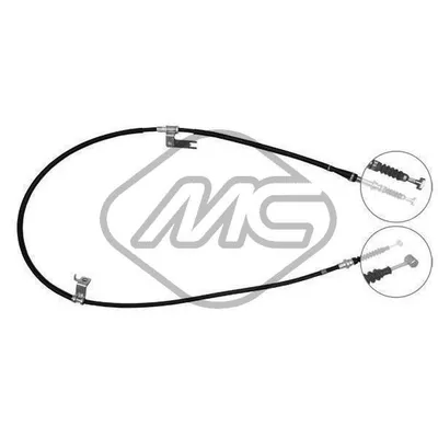 Трос ручника MAZ 626 ALL (DISC BRAKE) DX-RH Metalcaucho 82233