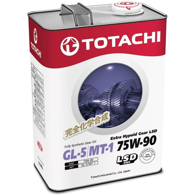 Масло трансмиссионное TOTACHI Extra Hypoid Gear LSD Fully Syn GL-5/MT-1 75W90 синтетическое 4 л 4562374691926